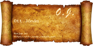 Ott Jónás névjegykártya
